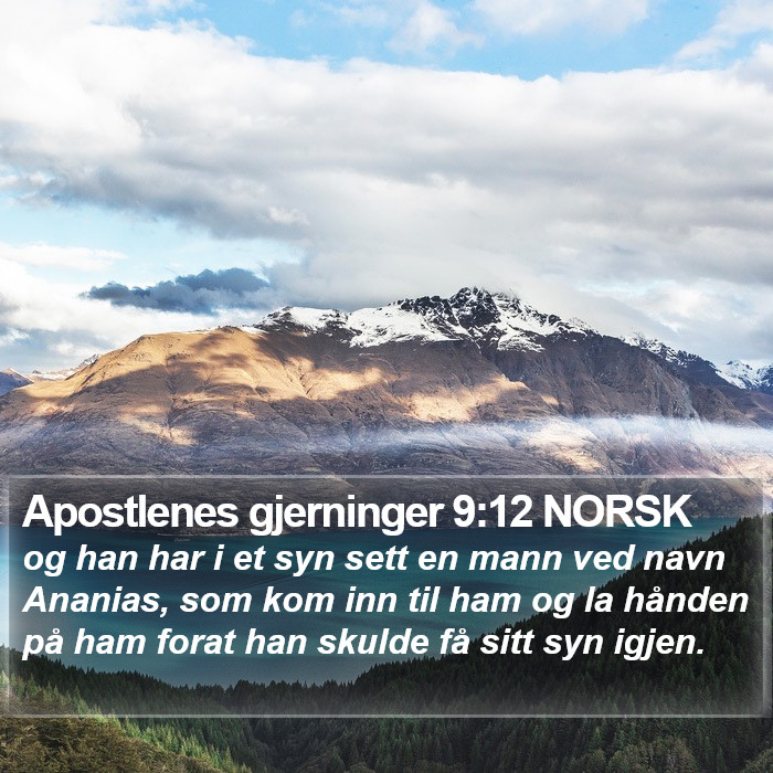 Apostlenes gjerninger 9:12 NORSK Bible Study