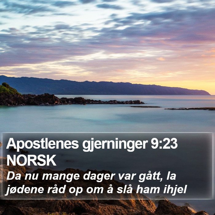 Apostlenes gjerninger 9:23 NORSK Bible Study