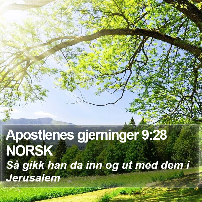 Apostlenes gjerninger 9:28 NORSK Bible Study