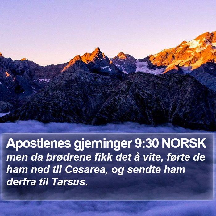 Apostlenes gjerninger 9:30 NORSK Bible Study