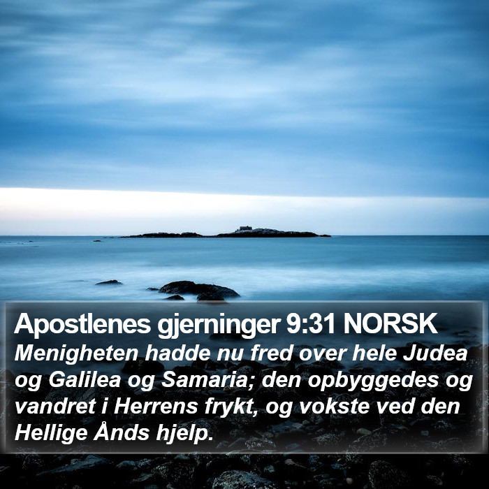 Apostlenes gjerninger 9:31 NORSK Bible Study