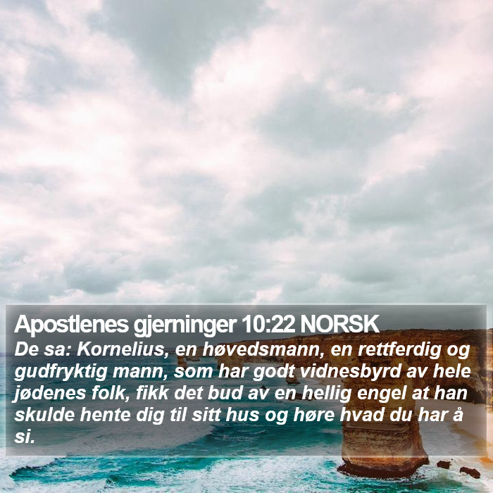 Apostlenes gjerninger 10:22 NORSK Bible Study
