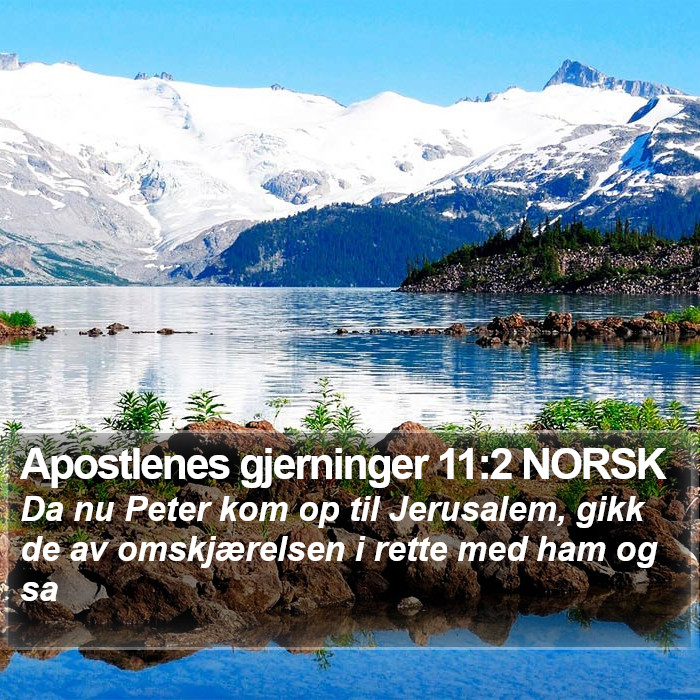 Apostlenes gjerninger 11:2 NORSK Bible Study