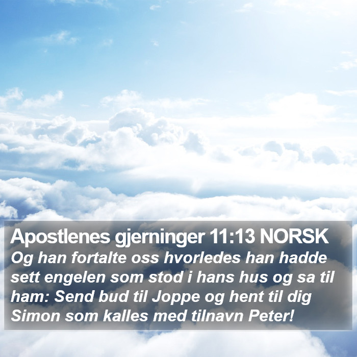 Apostlenes gjerninger 11:13 NORSK Bible Study