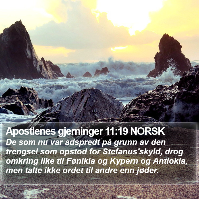 Apostlenes gjerninger 11:19 NORSK Bible Study