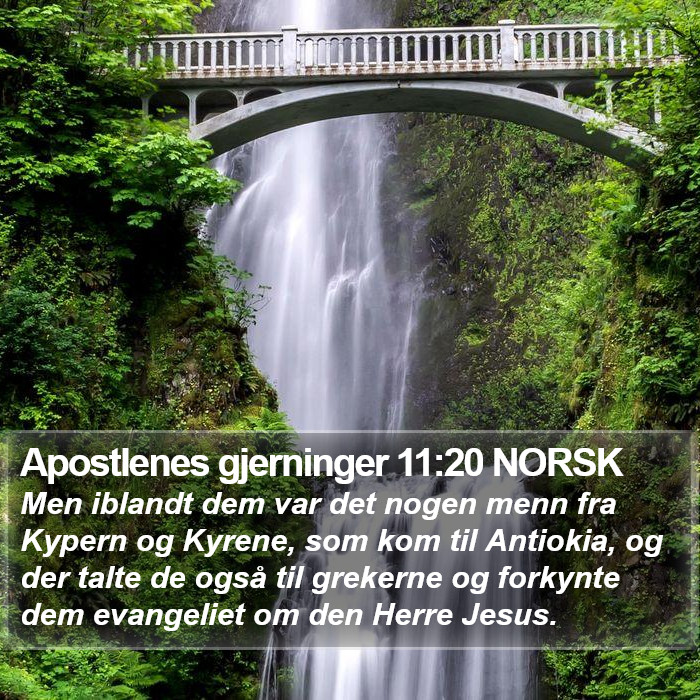 Apostlenes gjerninger 11:20 NORSK Bible Study