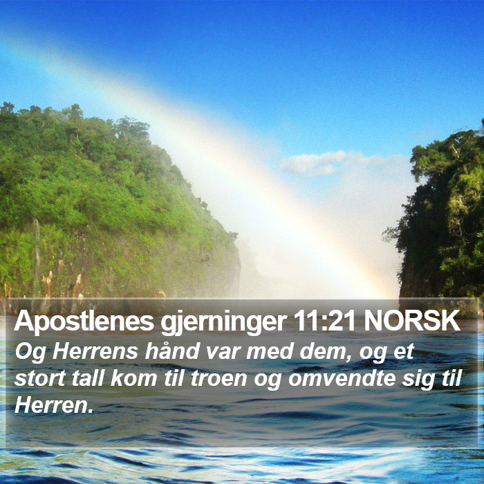 Apostlenes gjerninger 11:21 NORSK Bible Study