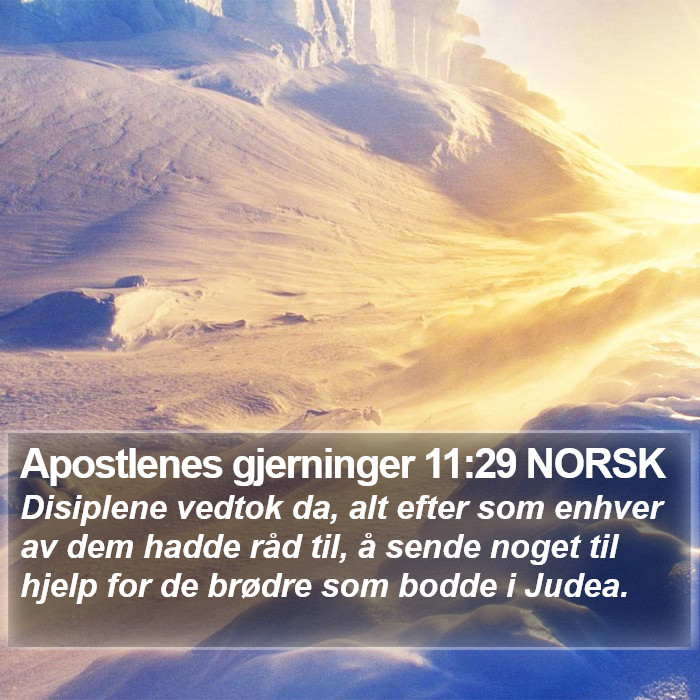 Apostlenes gjerninger 11:29 NORSK Bible Study