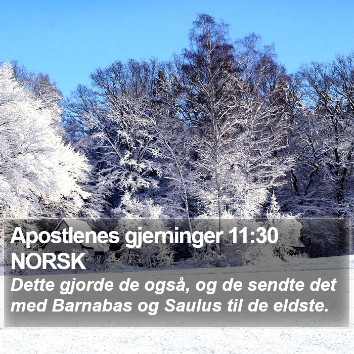 Apostlenes gjerninger 11:30 NORSK Bible Study