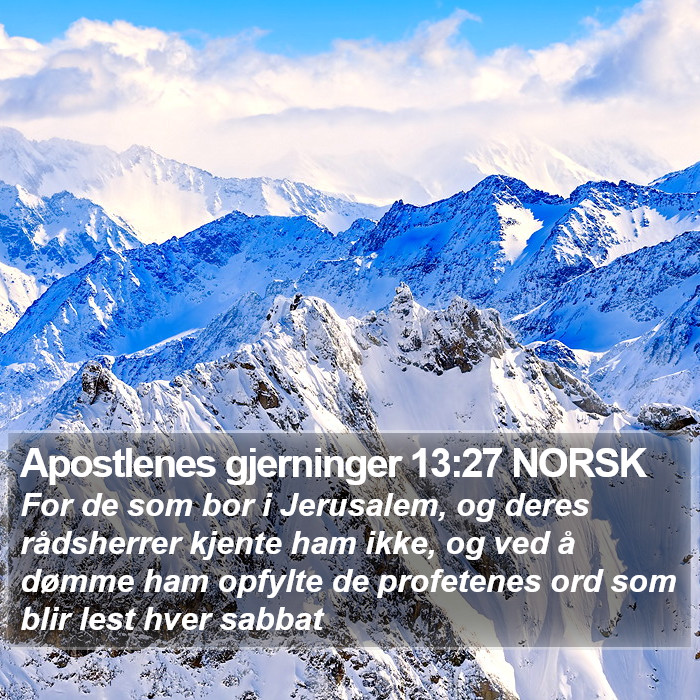 Apostlenes gjerninger 13:27 NORSK Bible Study