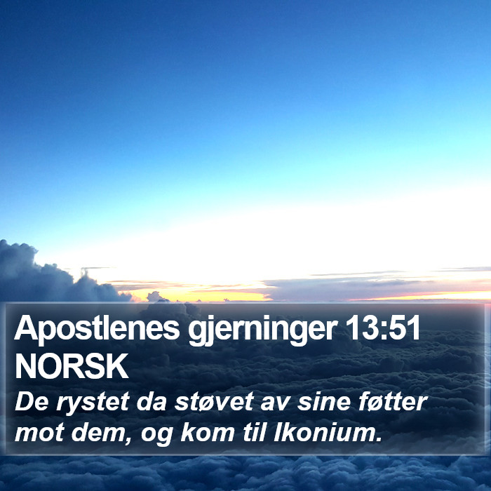 Apostlenes gjerninger 13:51 NORSK Bible Study