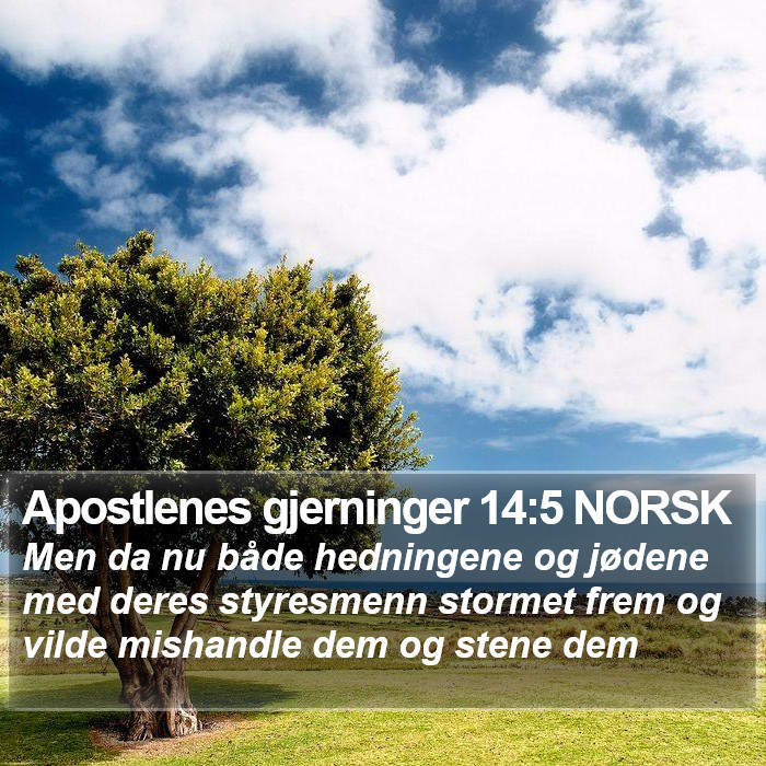 Apostlenes gjerninger 14:5 NORSK Bible Study