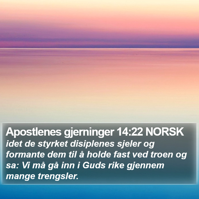 Apostlenes gjerninger 14:22 NORSK Bible Study