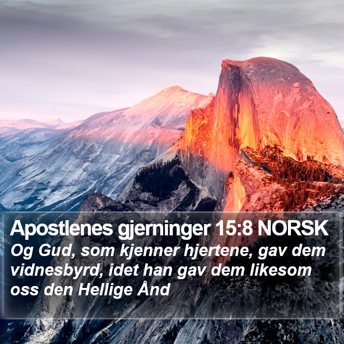 Apostlenes gjerninger 15:8 NORSK Bible Study