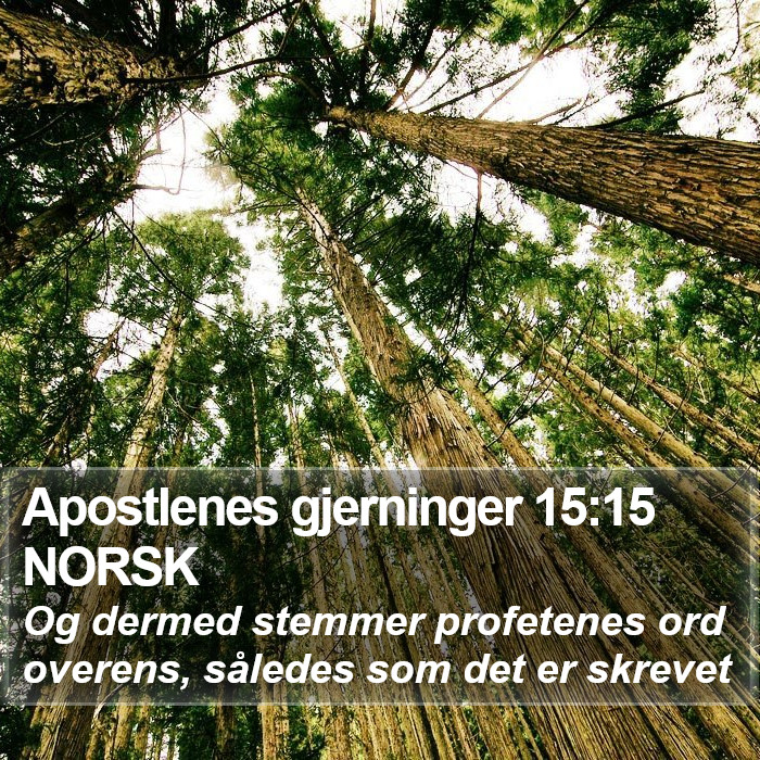 Apostlenes gjerninger 15:15 NORSK Bible Study