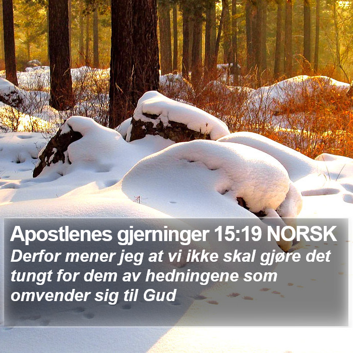 Apostlenes gjerninger 15:19 NORSK Bible Study