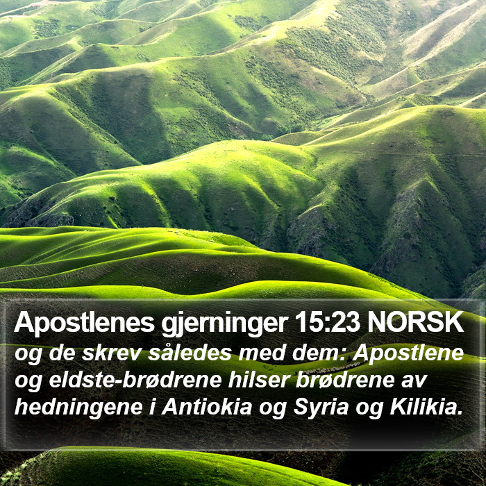 Apostlenes gjerninger 15:23 NORSK Bible Study