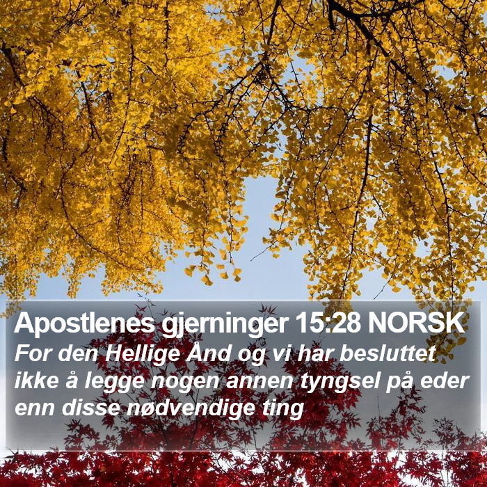 Apostlenes gjerninger 15:28 NORSK Bible Study
