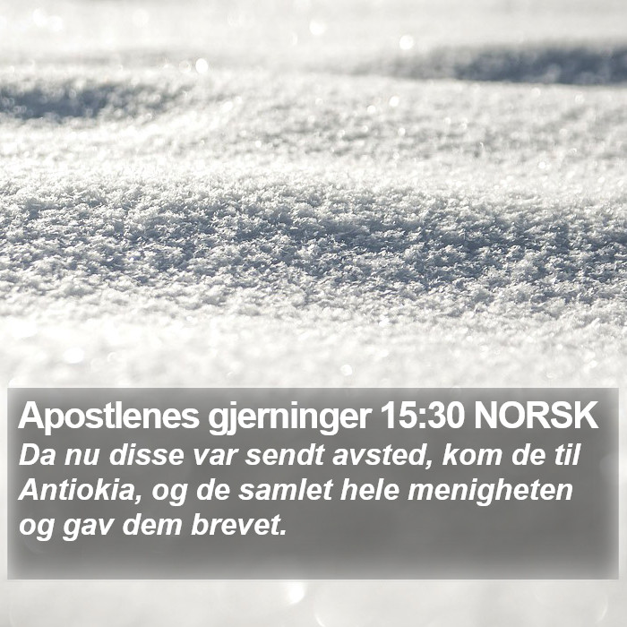 Apostlenes gjerninger 15:30 NORSK Bible Study