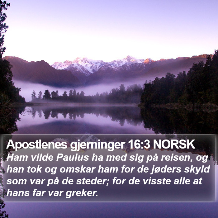 Apostlenes gjerninger 16:3 NORSK Bible Study