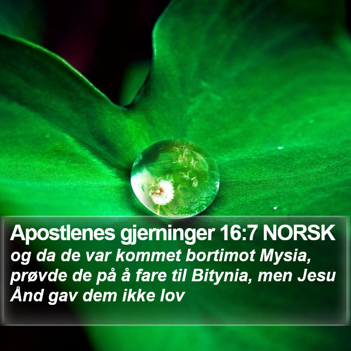 Apostlenes gjerninger 16:7 NORSK Bible Study