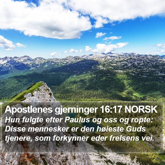 Apostlenes gjerninger 16:17 NORSK Bible Study