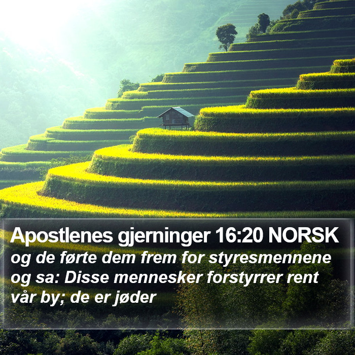 Apostlenes gjerninger 16:20 NORSK Bible Study