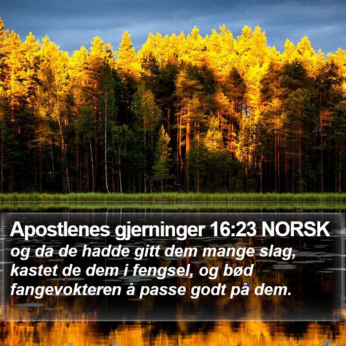 Apostlenes gjerninger 16:23 NORSK Bible Study