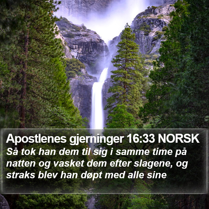 Apostlenes gjerninger 16:33 NORSK Bible Study