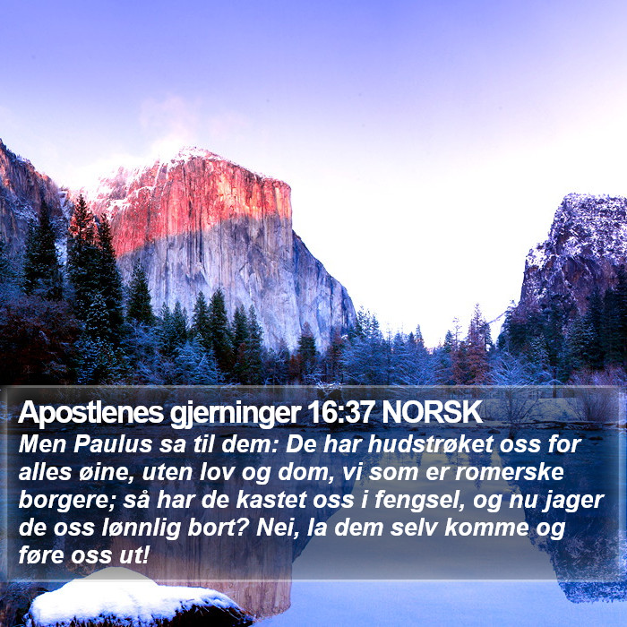 Apostlenes gjerninger 16:37 NORSK Bible Study