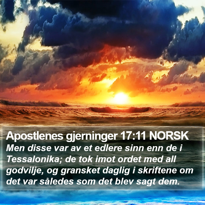 Apostlenes gjerninger 17:11 NORSK Bible Study