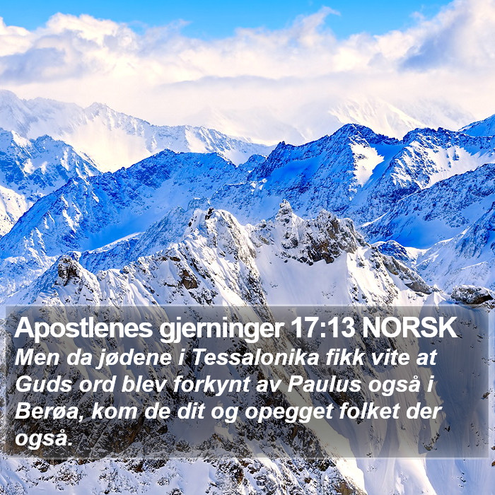 Apostlenes gjerninger 17:13 NORSK Bible Study