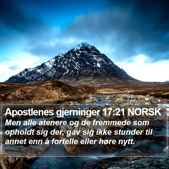 Apostlenes gjerninger 17:21 NORSK Bible Study