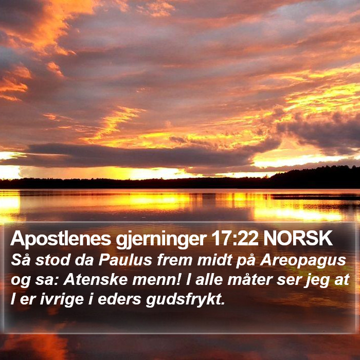 Apostlenes gjerninger 17:22 NORSK Bible Study