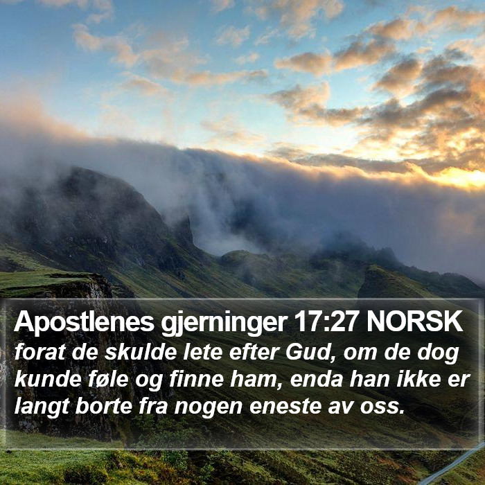 Apostlenes gjerninger 17:27 NORSK Bible Study