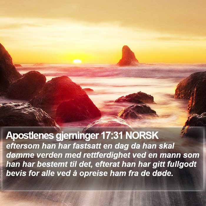 Apostlenes gjerninger 17:31 NORSK Bible Study