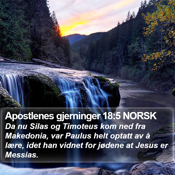 Apostlenes gjerninger 18:5 NORSK Bible Study