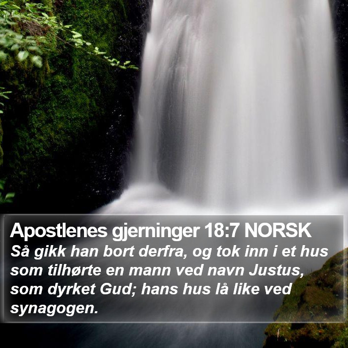 Apostlenes gjerninger 18:7 NORSK Bible Study
