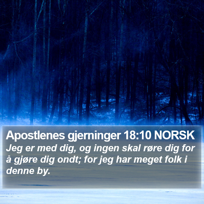 Apostlenes gjerninger 18:10 NORSK Bible Study