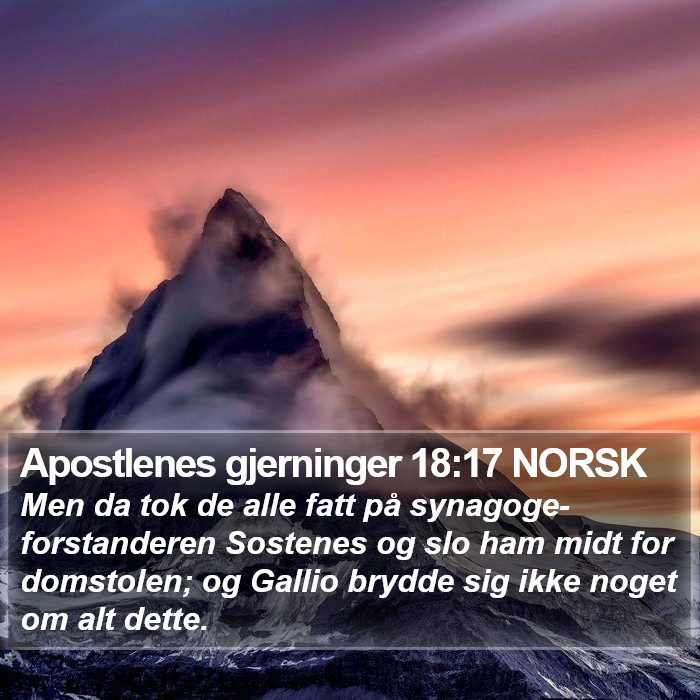 Apostlenes gjerninger 18:17 NORSK Bible Study