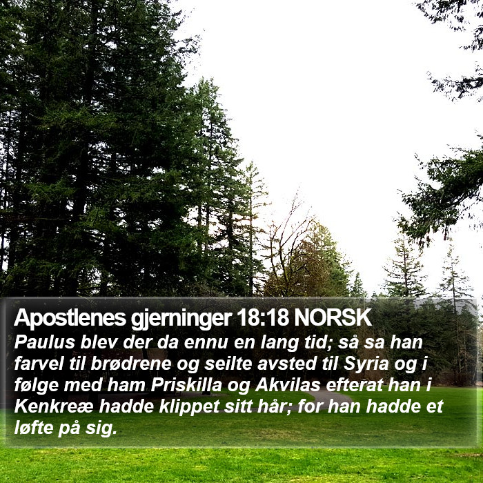 Apostlenes gjerninger 18:18 NORSK Bible Study