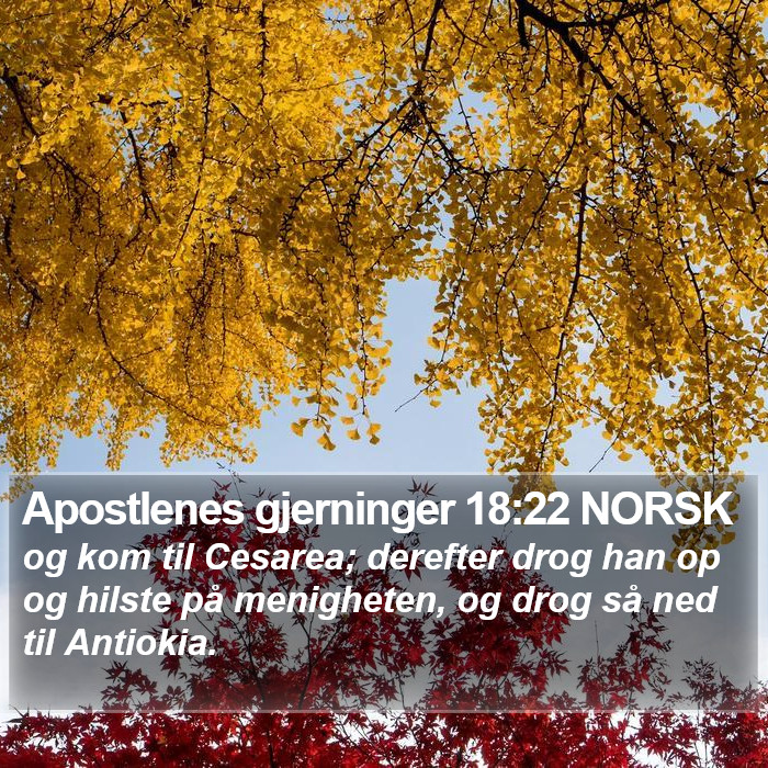 Apostlenes gjerninger 18:22 NORSK Bible Study