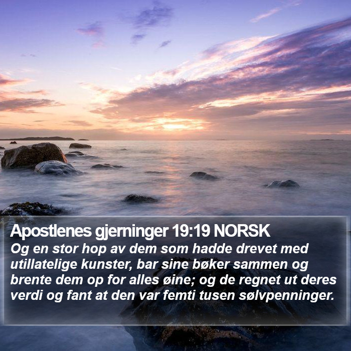 Apostlenes gjerninger 19:19 NORSK Bible Study
