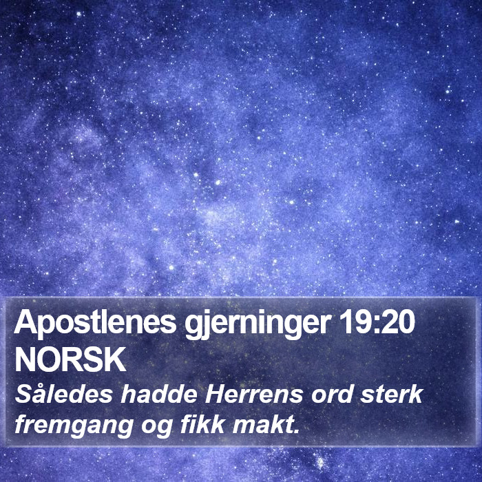Apostlenes gjerninger 19:20 NORSK Bible Study