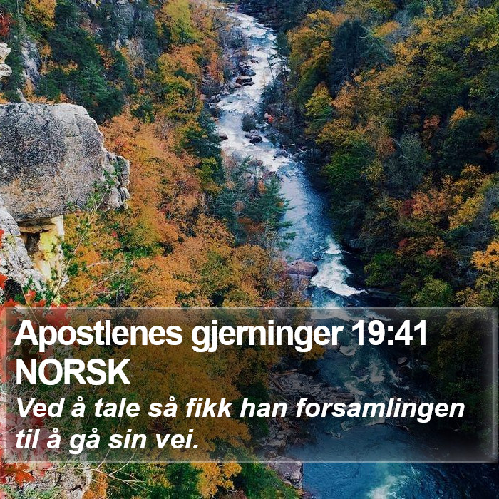 Apostlenes gjerninger 19:41 NORSK Bible Study
