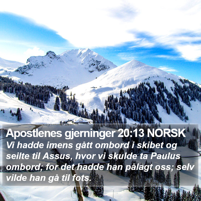 Apostlenes gjerninger 20:13 NORSK Bible Study