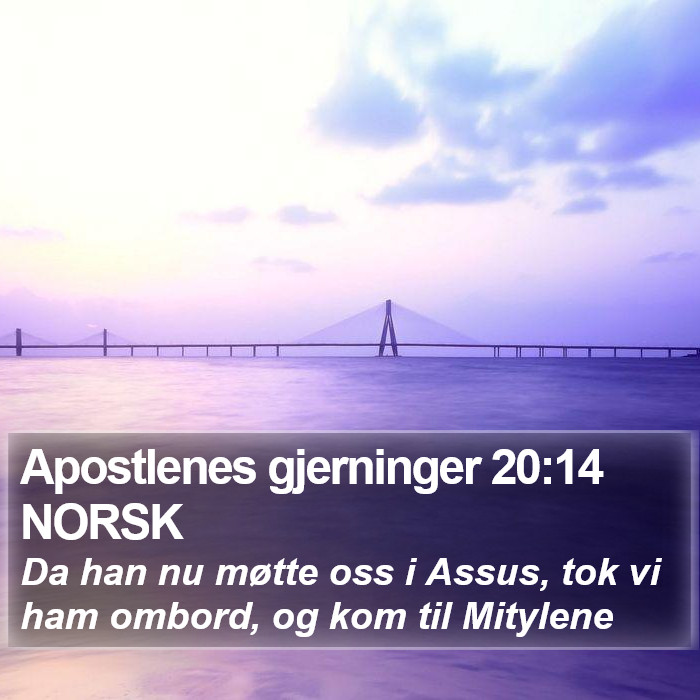 Apostlenes gjerninger 20:14 NORSK Bible Study