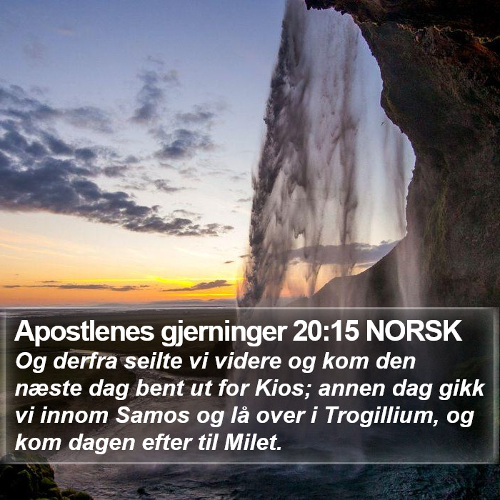 Apostlenes gjerninger 20:15 NORSK Bible Study