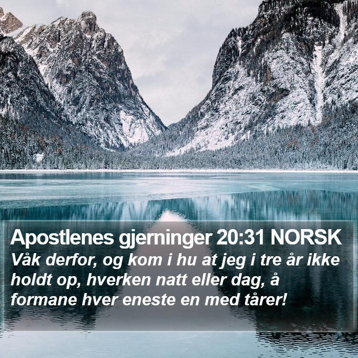 Apostlenes gjerninger 20:31 NORSK Bible Study