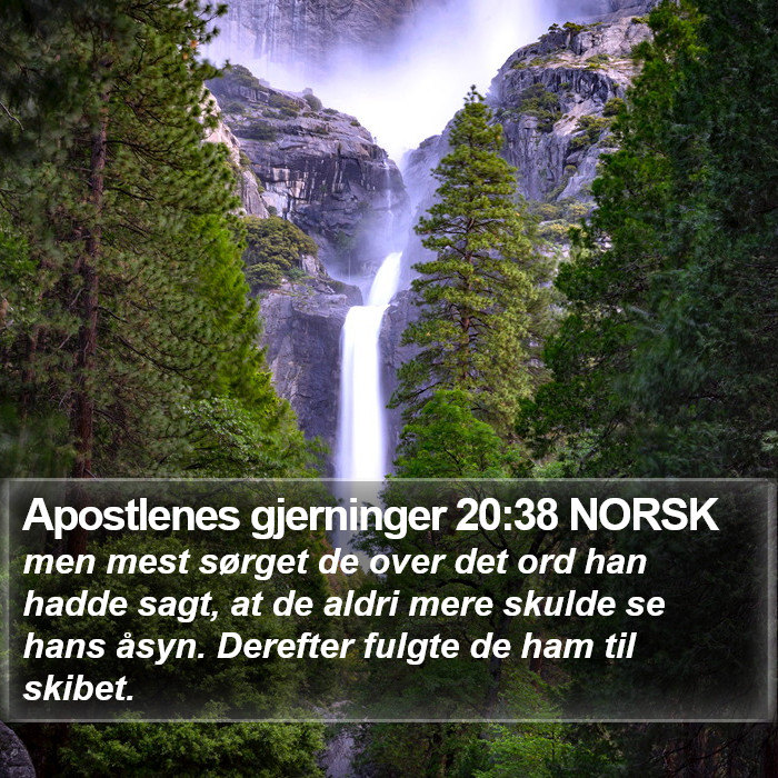 Apostlenes gjerninger 20:38 NORSK Bible Study